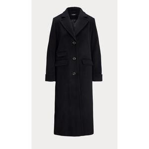 New Lauren Ralph Lauren Longline Wool Blend Reefer Coat In Regal Navy Sz 14 $330